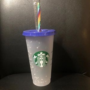 Starbucks Color Change Confetti Rainbow Pride Cup
